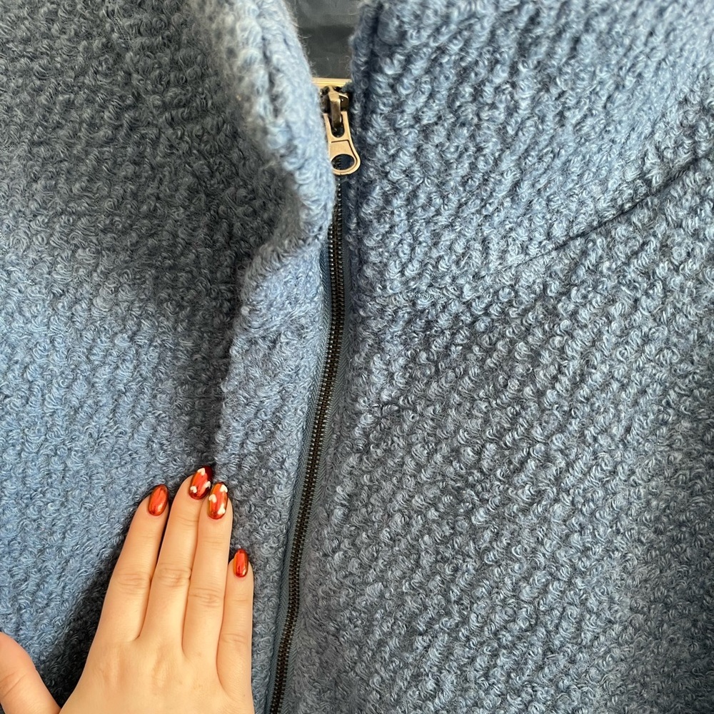 Jessica London Blue Wool Blend Winter Coat - Picture 4 of 9